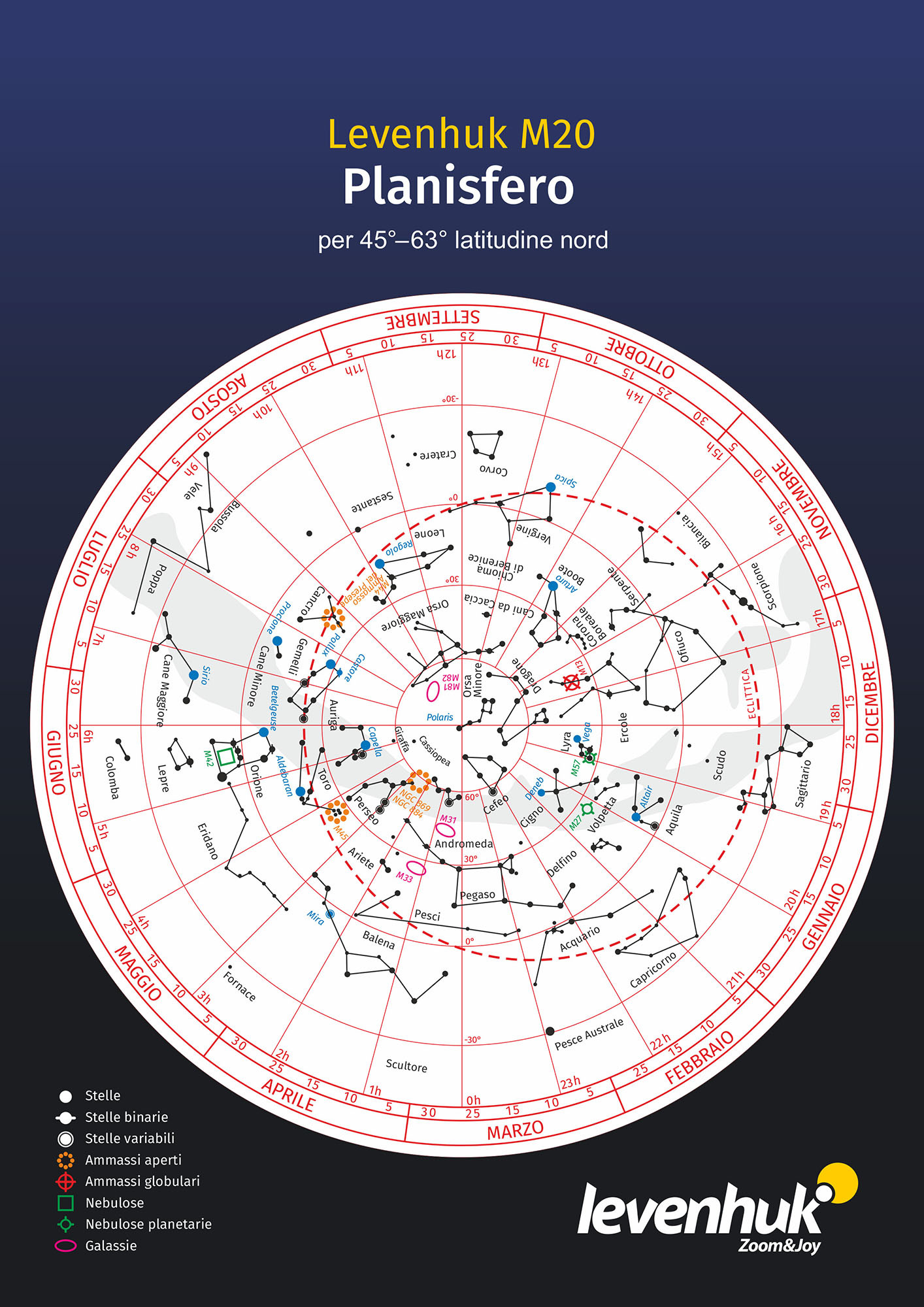 Planisfero grande Levenhuk M20