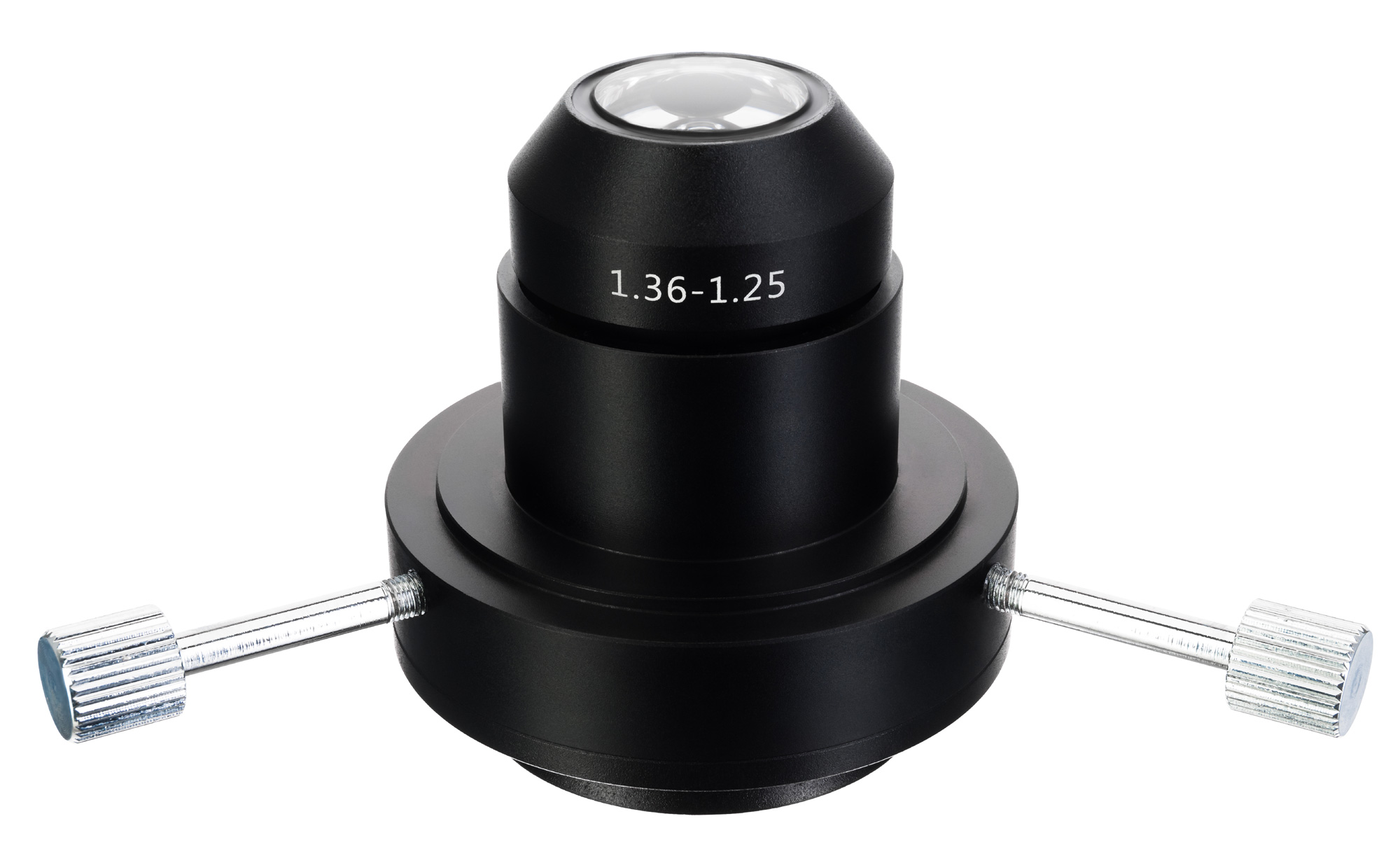 Condensatore a campo oscuro Levenhuk MED (a olio, NA 1,36–1,25) per microscopi MED 30/35/40/45