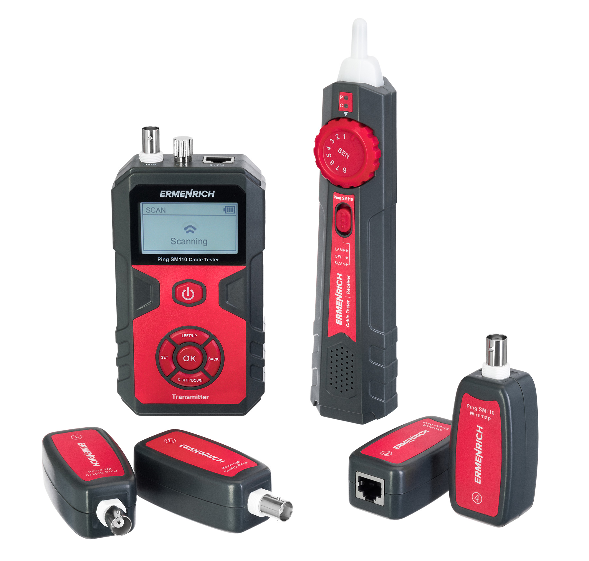 Tester per cavi di rete Ermenrich Ping SM110