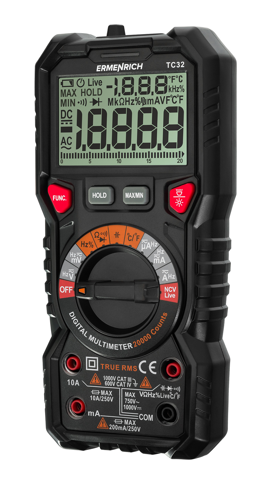 Multimetro digitale Ermenrich Zing TC32