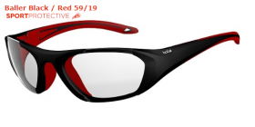 CLICK_ONBolle' Sport Protective - BALLER 59/19 BLACK AND RED COD. 12005 World squash wsf certified tested eyewear Paddle TennisFOR_ZOOM